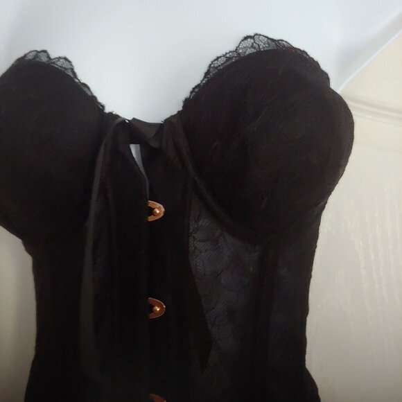 Savage X Fenty Rhianna Strapless Bustier Corset Lace Goth Sexy Vampy XL - Picture 6 of 16